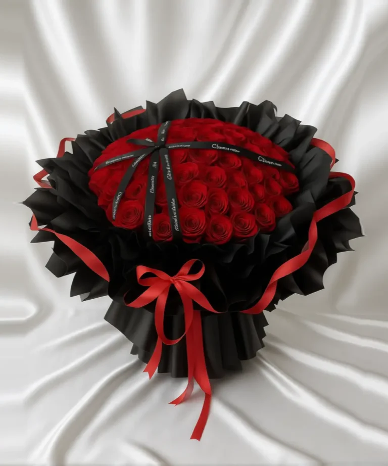 ｢royal bloom｣ eternal 100 rose round bouquet 80cm