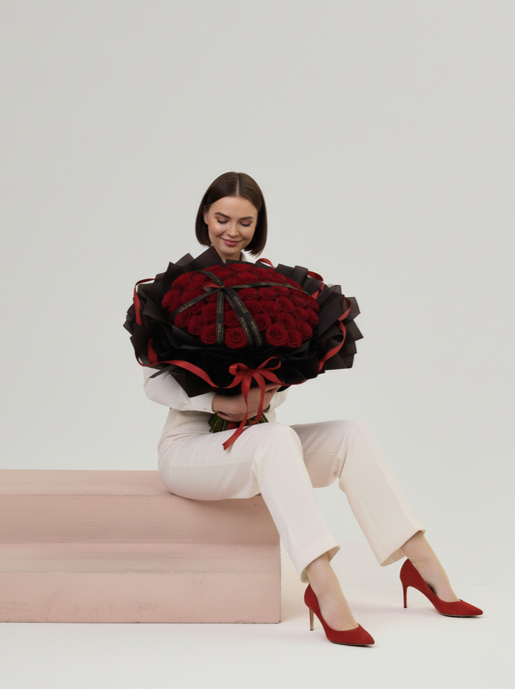 「royal bloom」 eternal 100 rose round bouquet 80cm 「royal bloom」 eternal 100 rose round bouquet 80cm