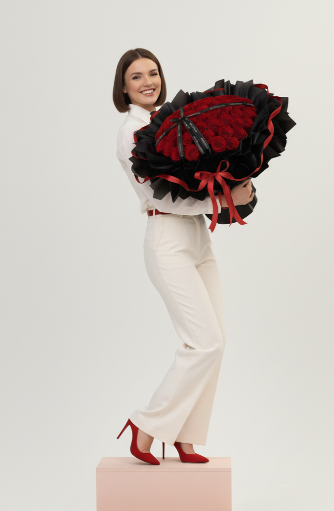 「royal bloom」 eternal 100 rose round bouquet 80cm 「royal bloom」 eternal 100 rose round bouquet 80cm