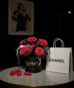 scented red rose bucket