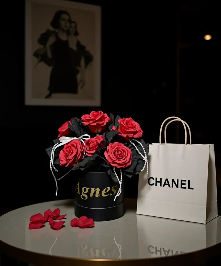 Scented Red Rose Decoration Bucket in a Luxury Setting