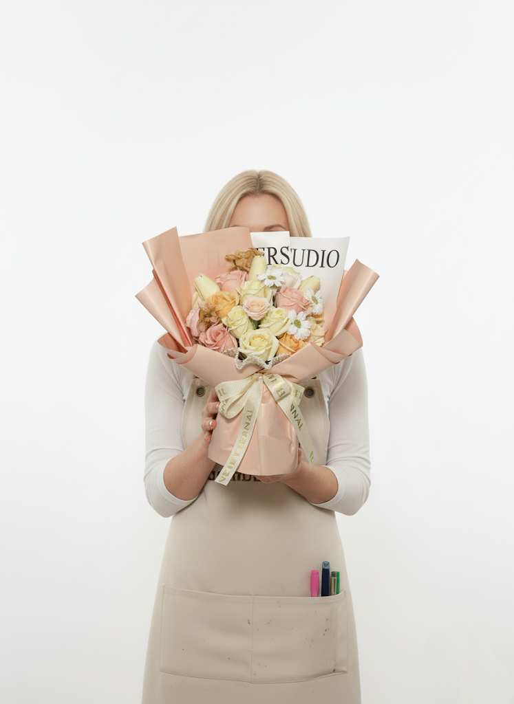 「crimson elegance」 eternal red rose bouquet 18 stems 「crimson elegance」 eternal red rose bouquet 18 stems