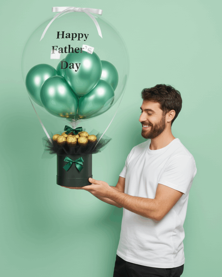 Welcome 「verdant luxe」 extra large metal green balloon bucket 75cm