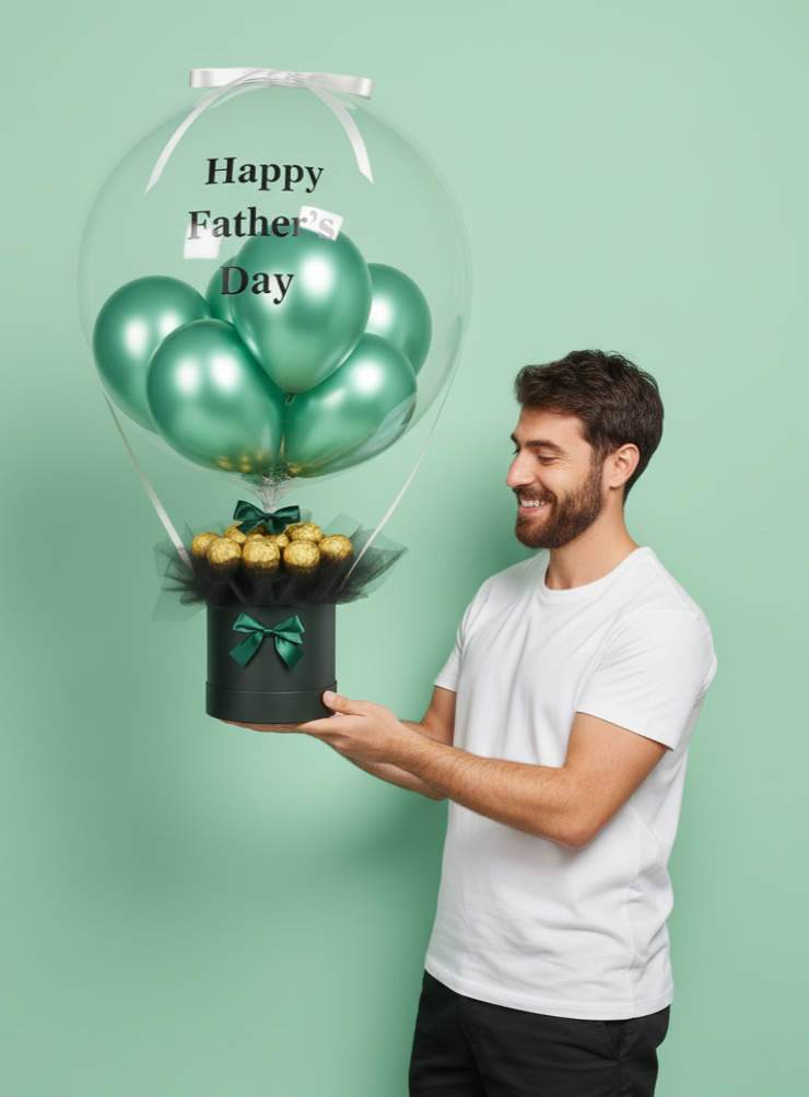 「verdant luxe」 extra large metal green balloon bucket 75cm 「verdant luxe」 extra large metal green balloon bucket 75cm