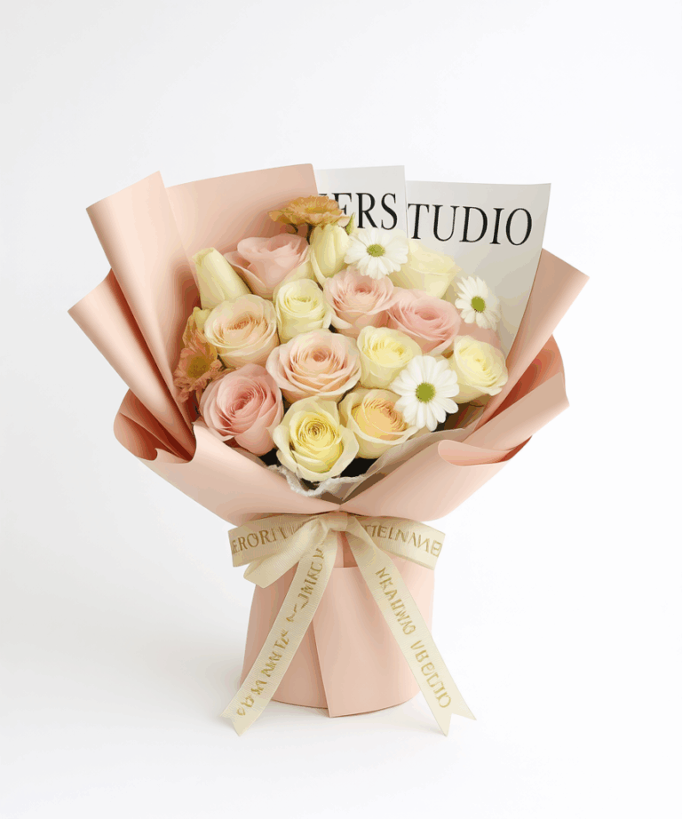 ｢champagne elegance｣ eternal rose bouquet 18 stems
